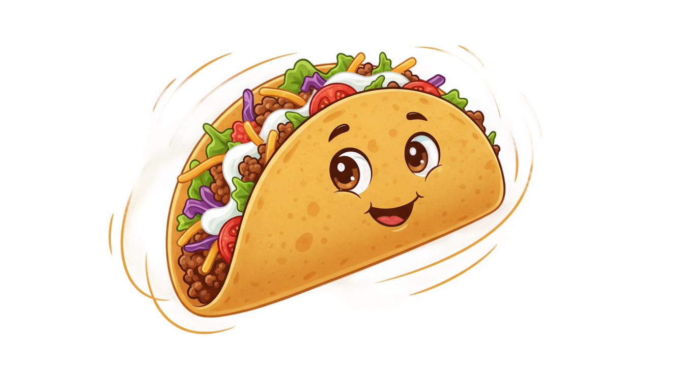 animated taco png PNG transparent background