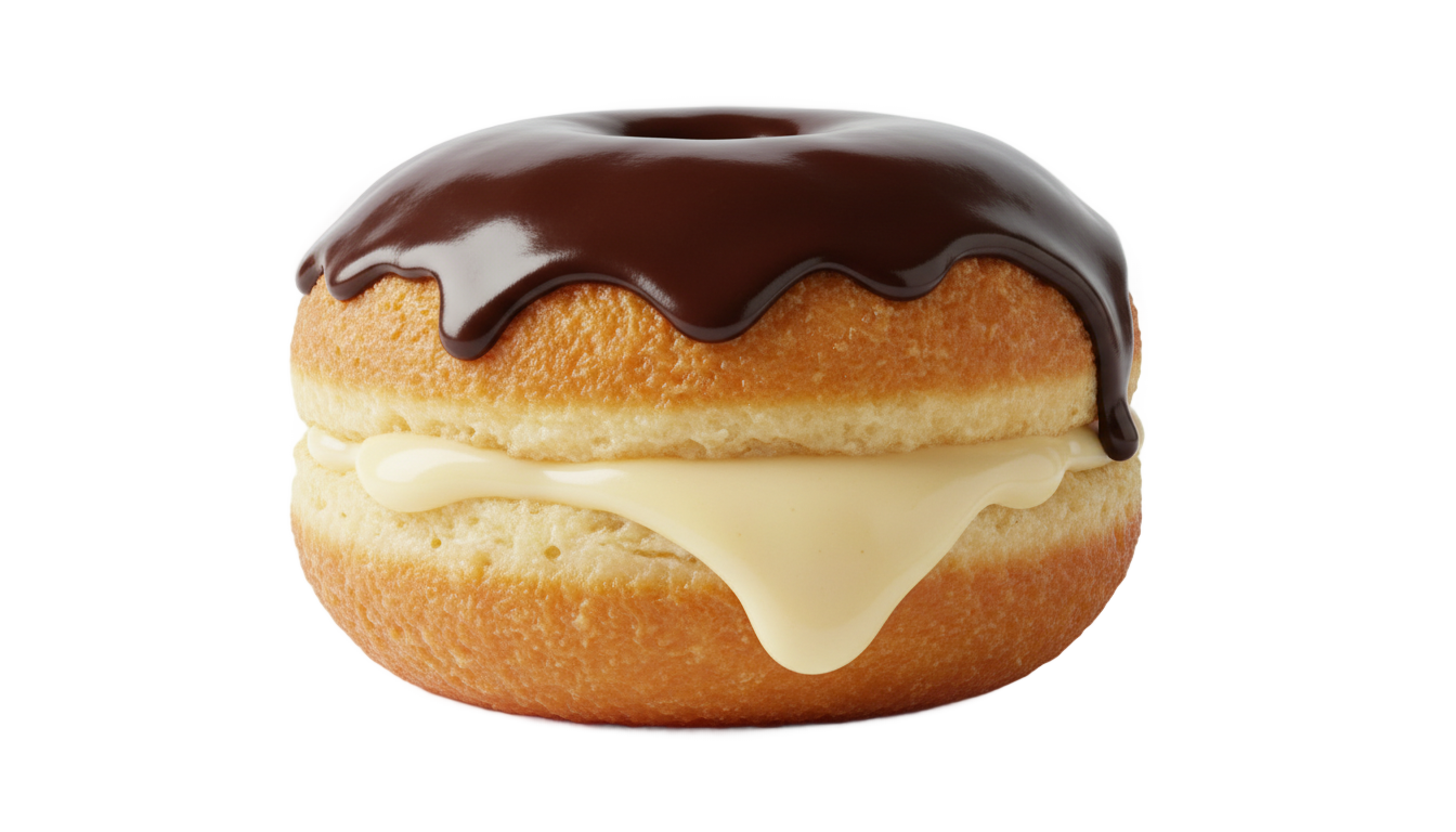boston cream donut png PNG transparent background