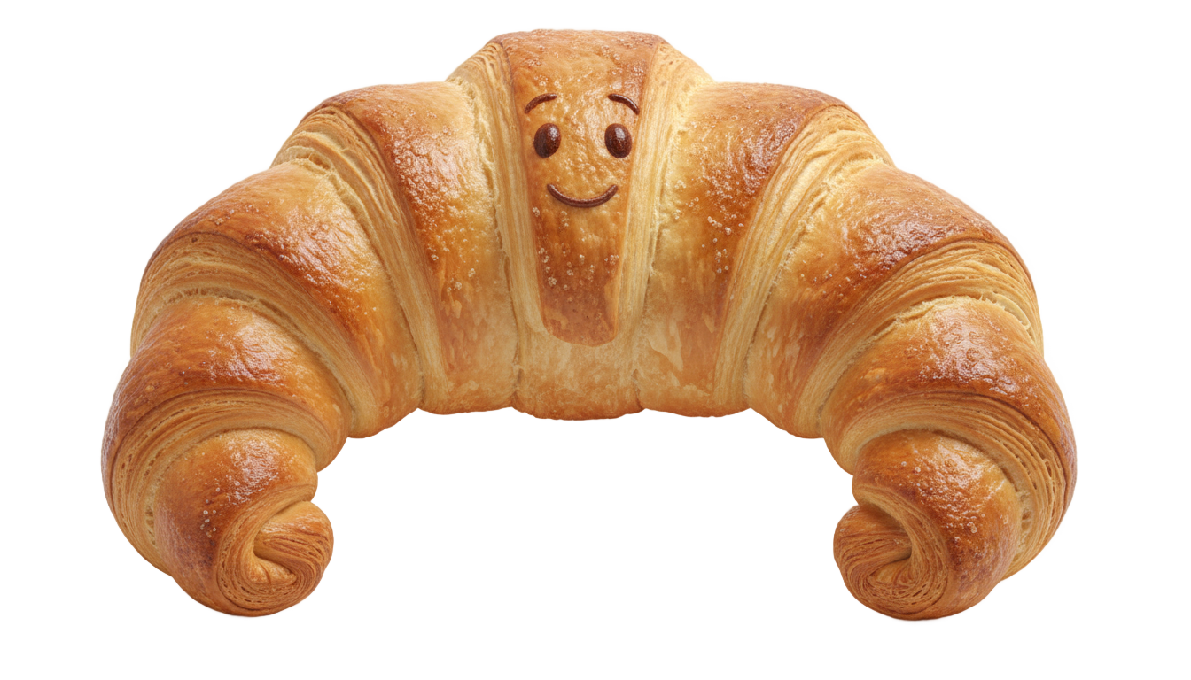 croissant png cartoon PNG transparent background