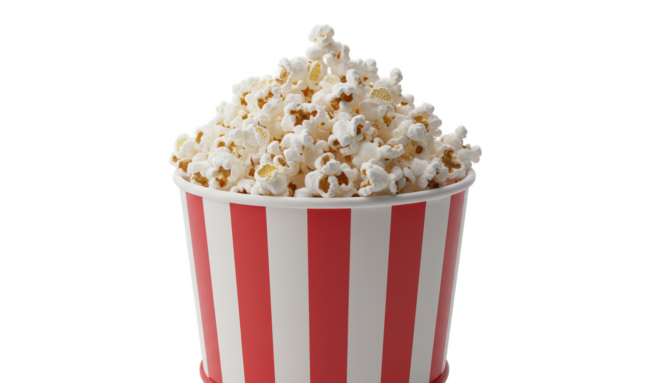 3d popcorn png PNG transparent background