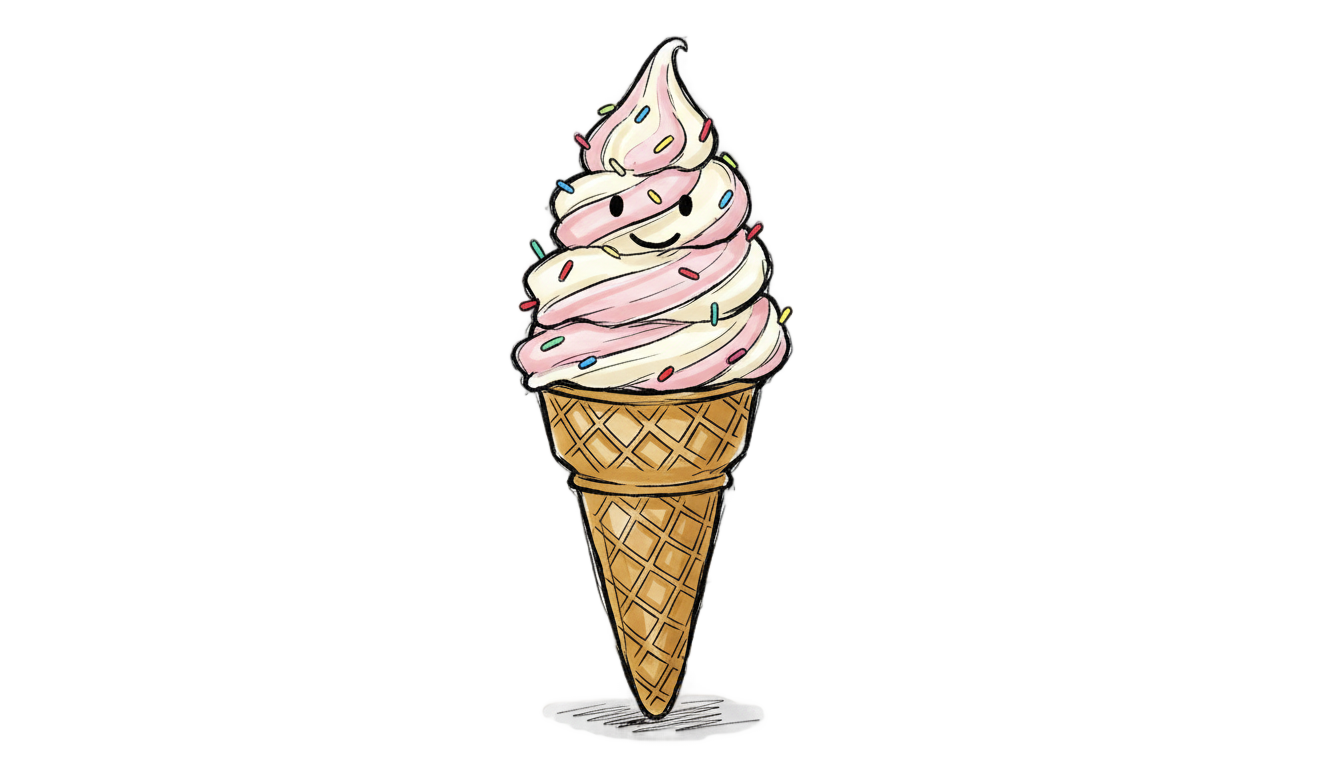 ice cream doodle png PNG transparent background