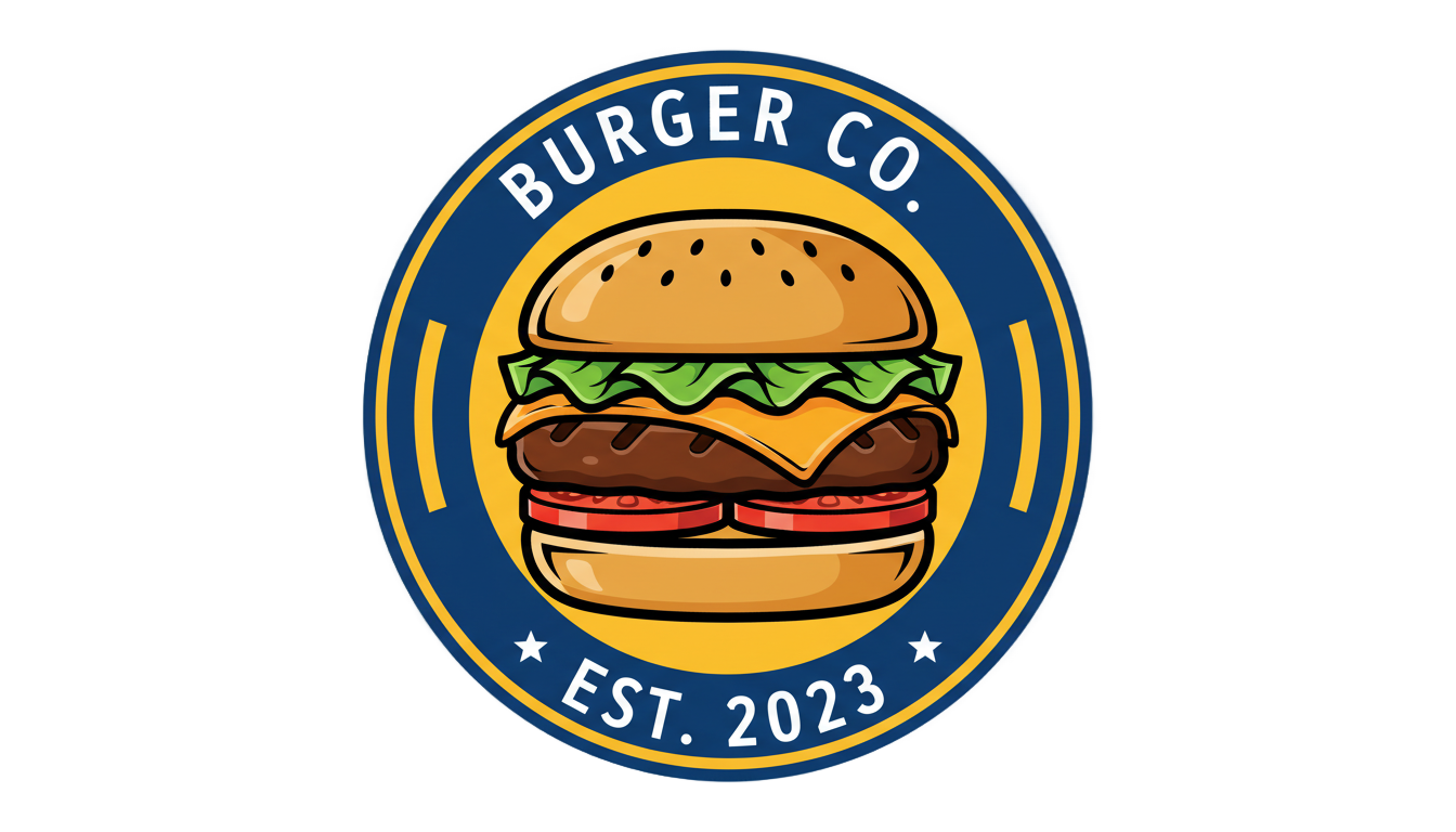 burger company logo png PNG transparent background