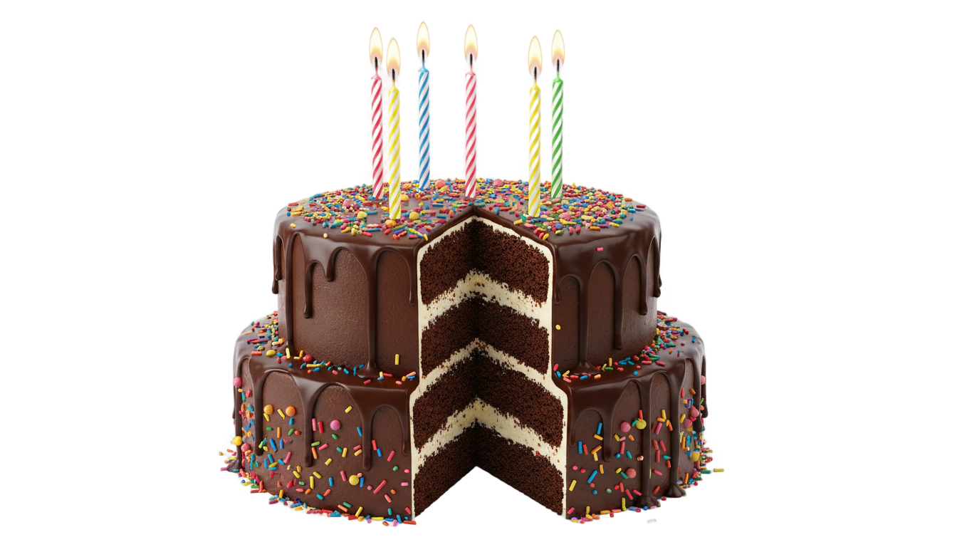 chocolate birthday cake png PNG transparent background