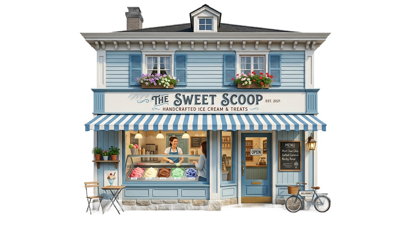 ice cream store png PNG transparent background