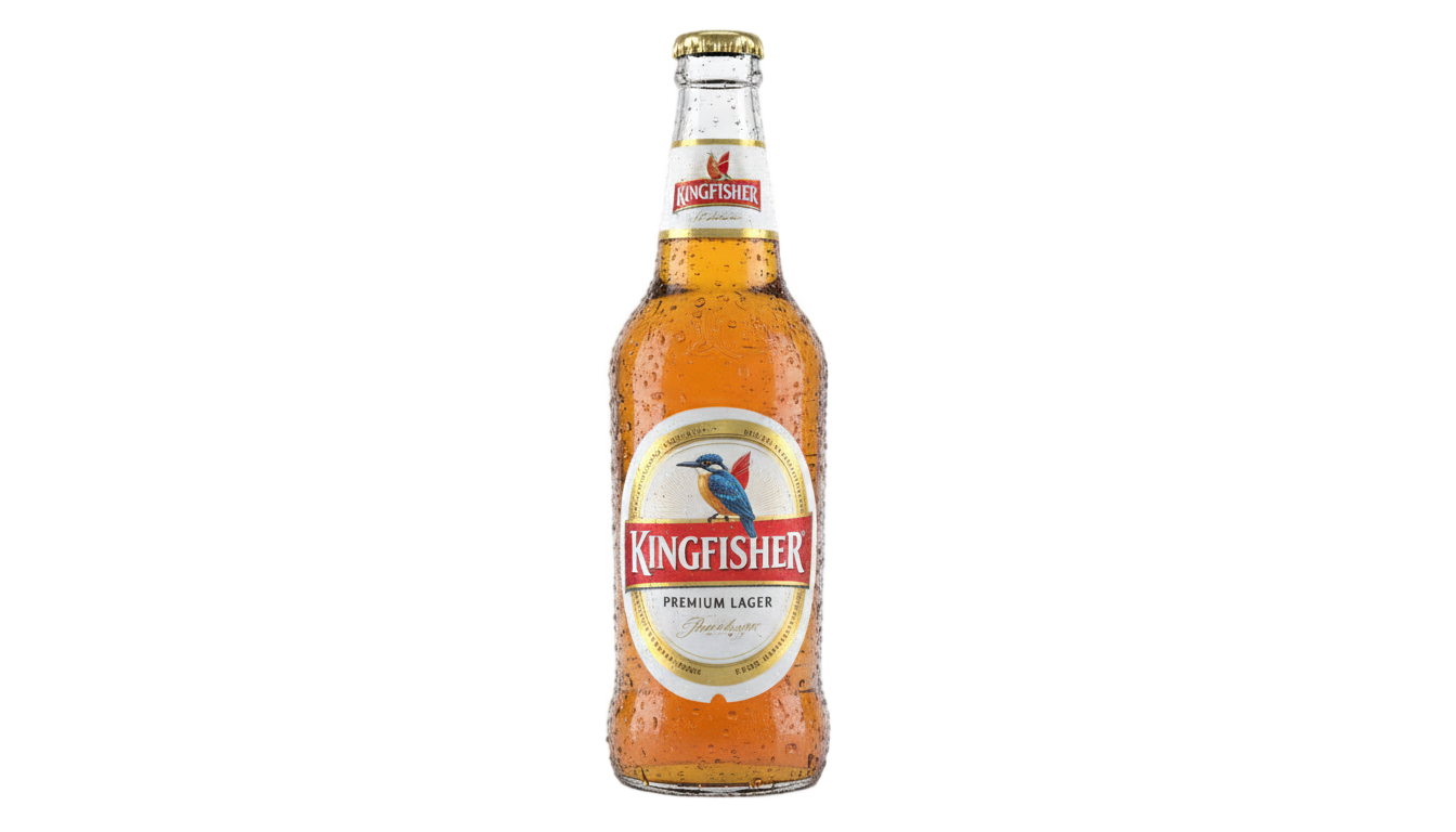 kingfisher beer bottle png PNG transparent background