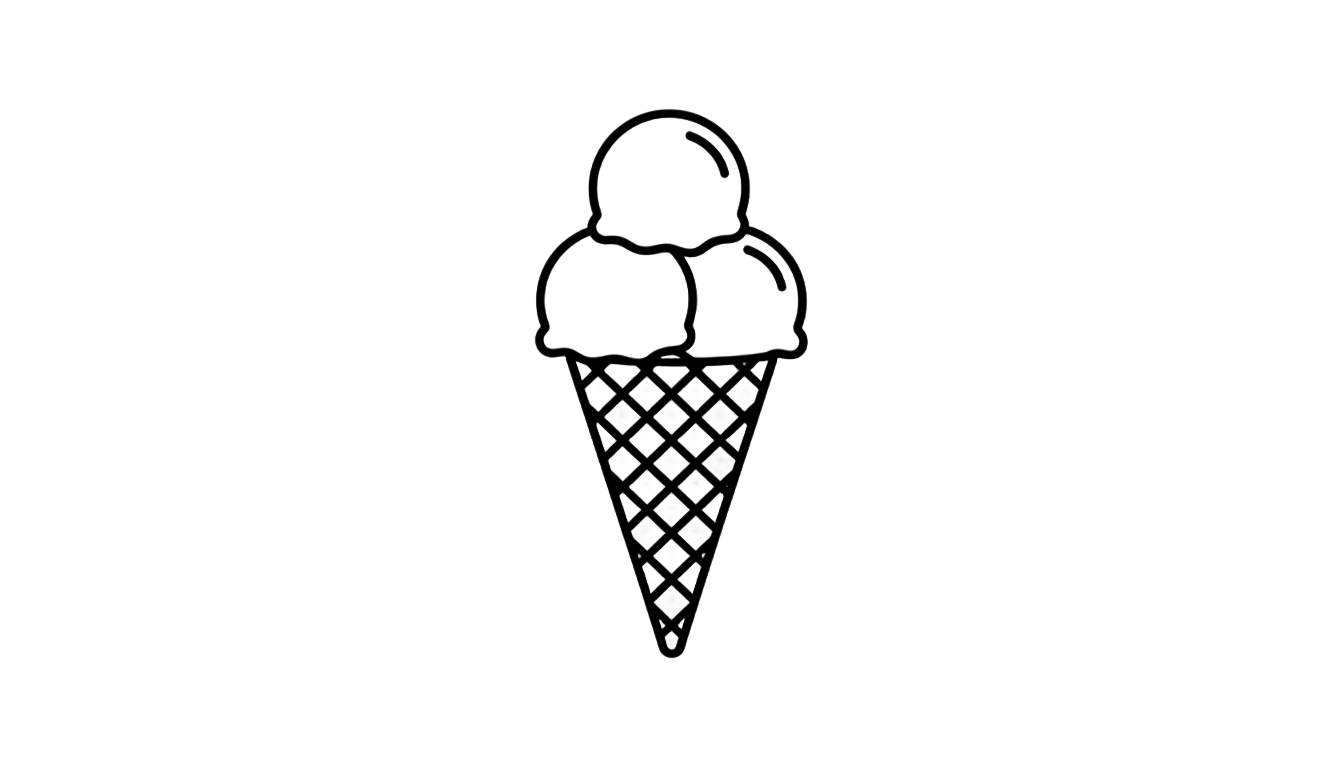ice cream cone silhouette png PNG transparent background