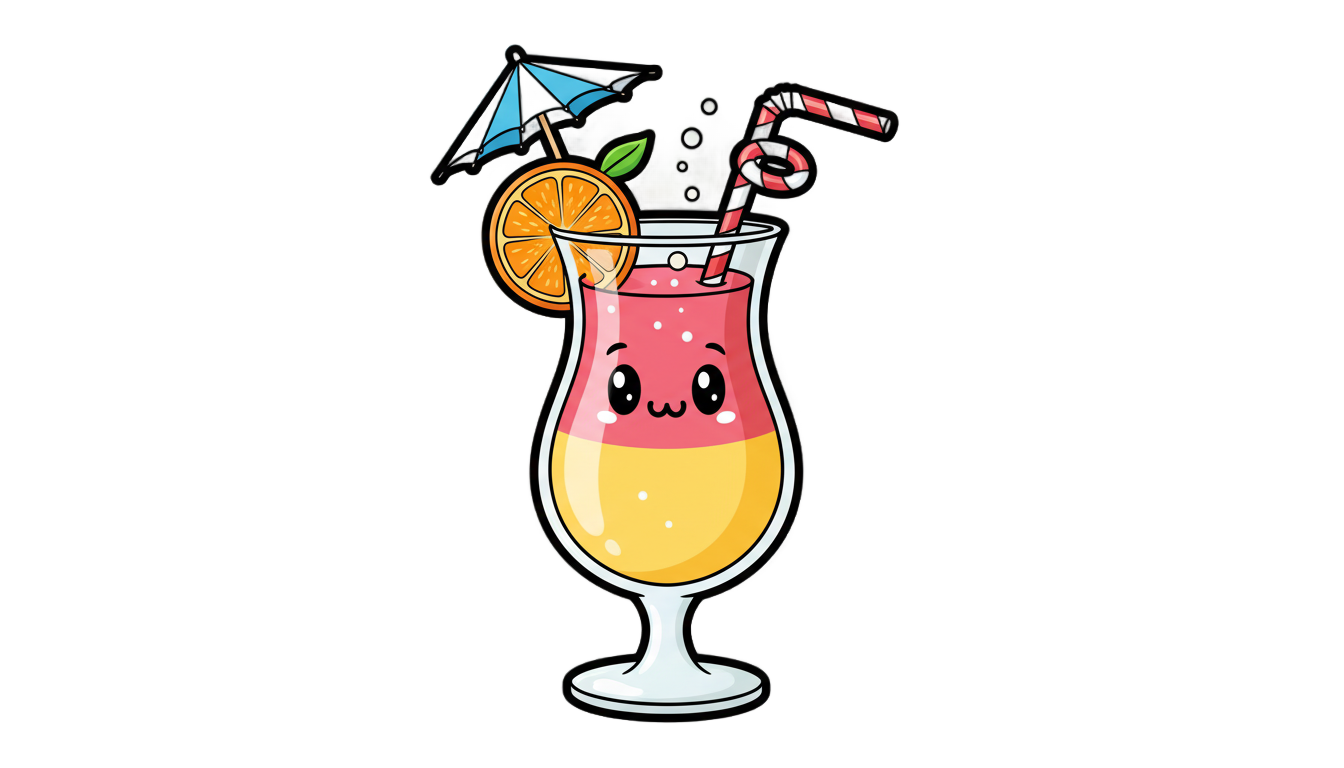 cocktail cartoon png PNG transparent background