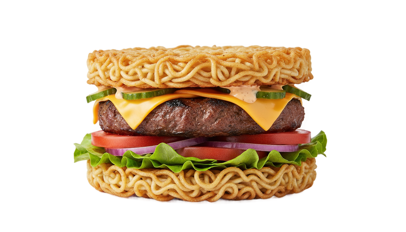 noodle burger png PNG transparent background