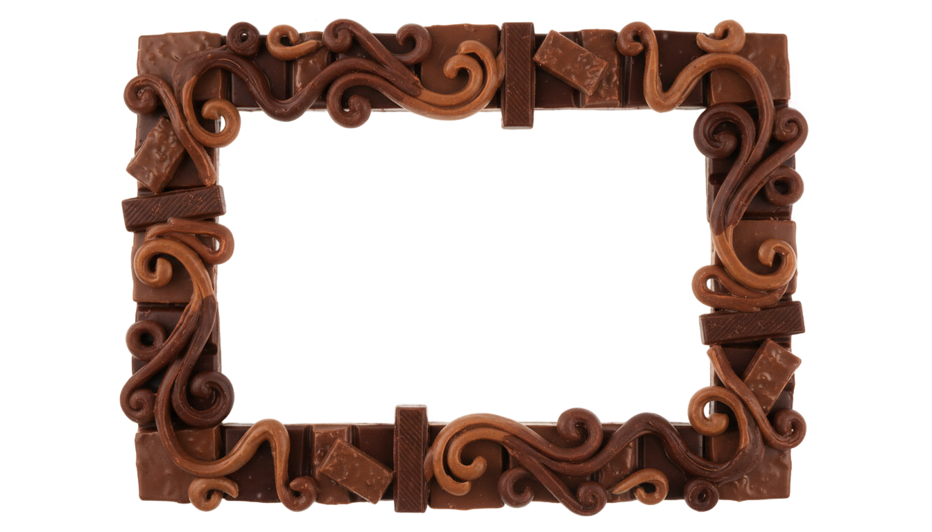 chocolate frame png PNG transparent background