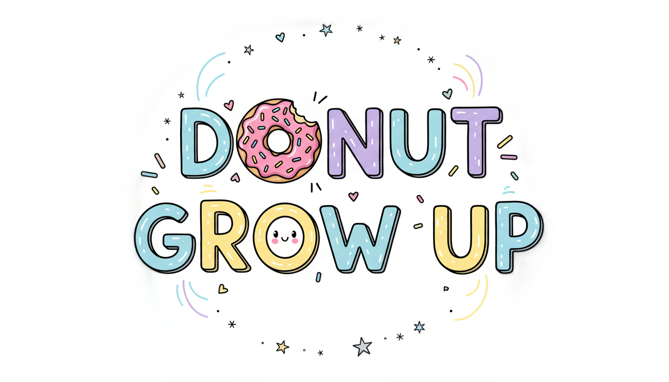 donut grow up png PNG transparent background