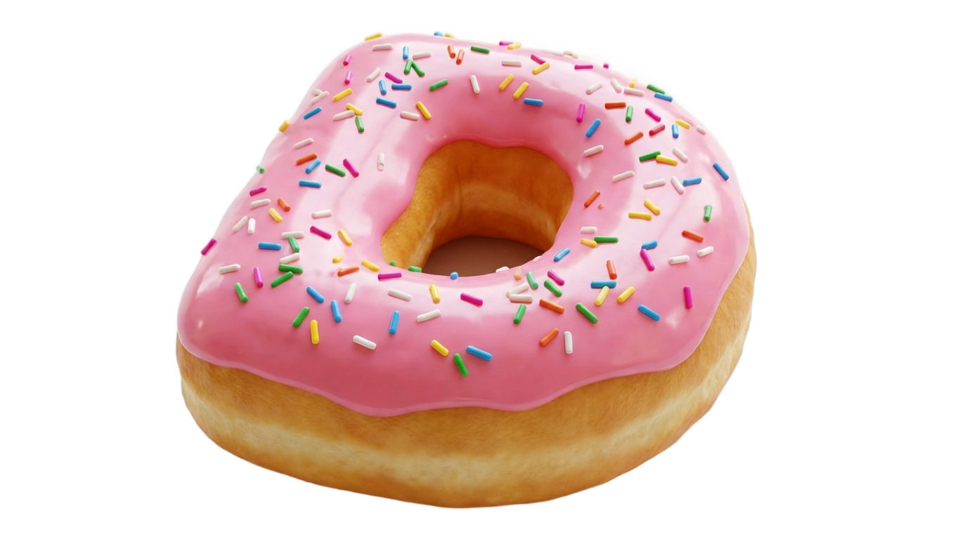 donut font png PNG transparent background
