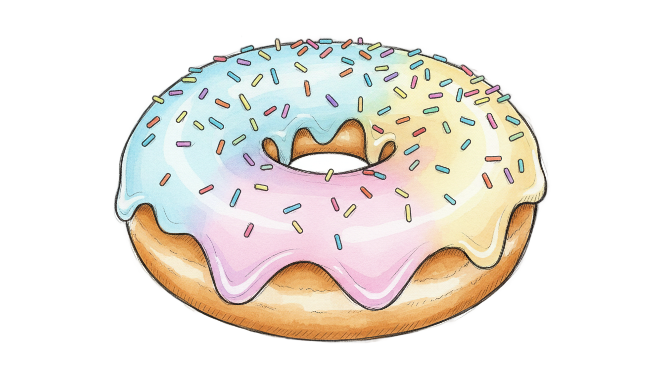 donut drawing png PNG transparent background