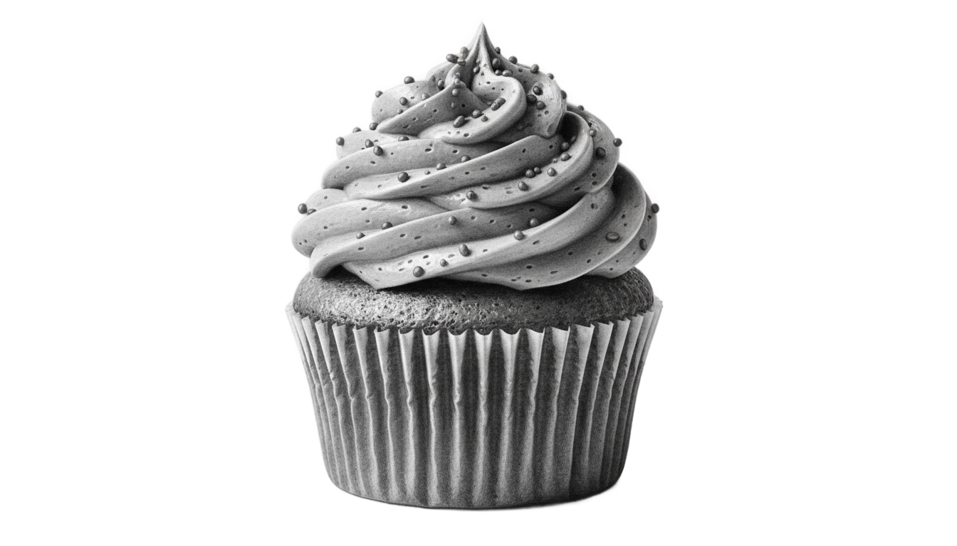 cupcake png black and white PNG transparent background