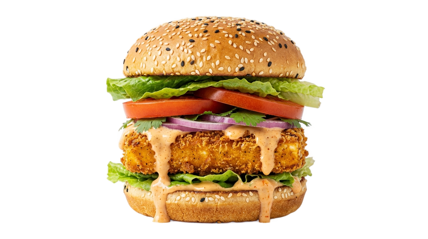 paneer burger png PNG transparent background