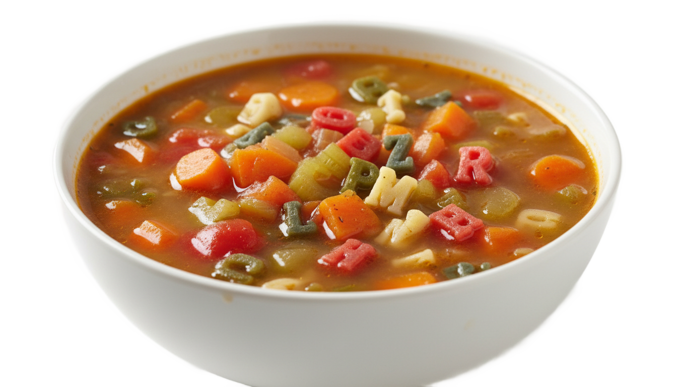 alphabet soup png PNG transparent background