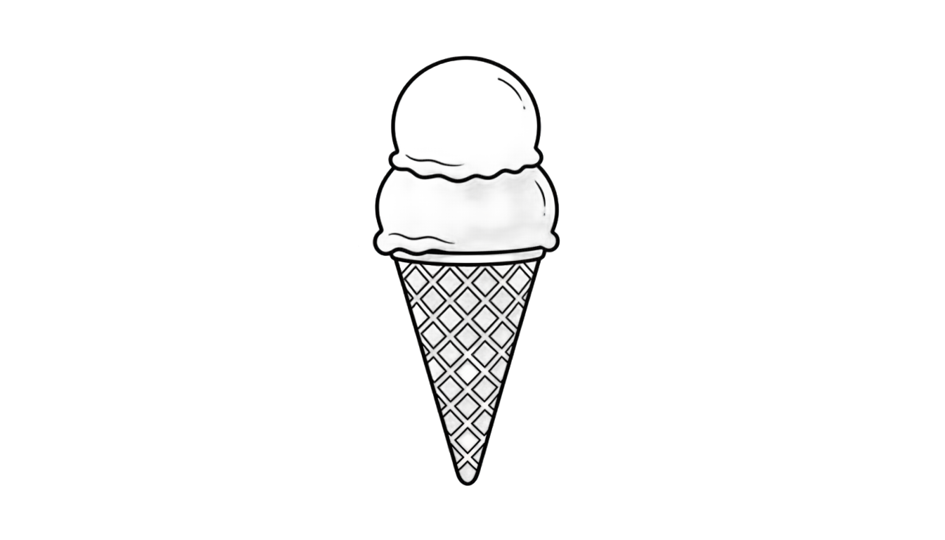 ice cream line art png PNG transparent background