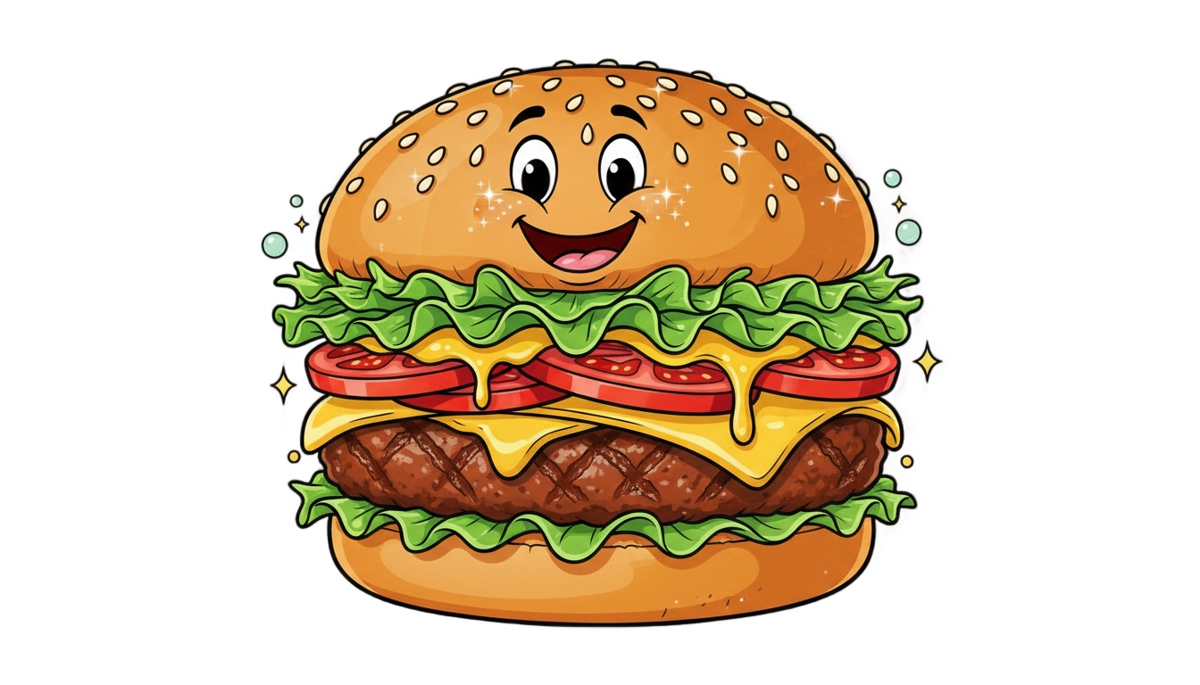 animated burger png PNG transparent background