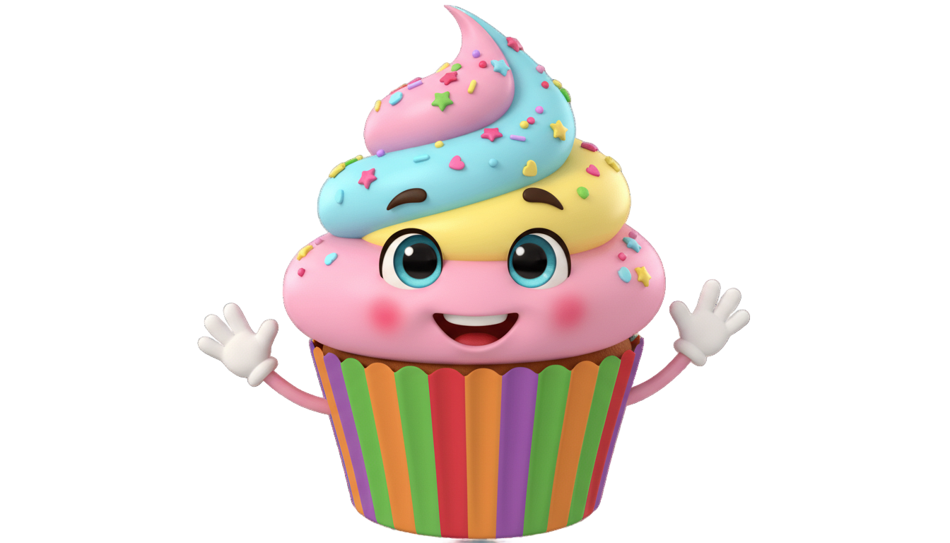 cupcake animado png PNG transparent background