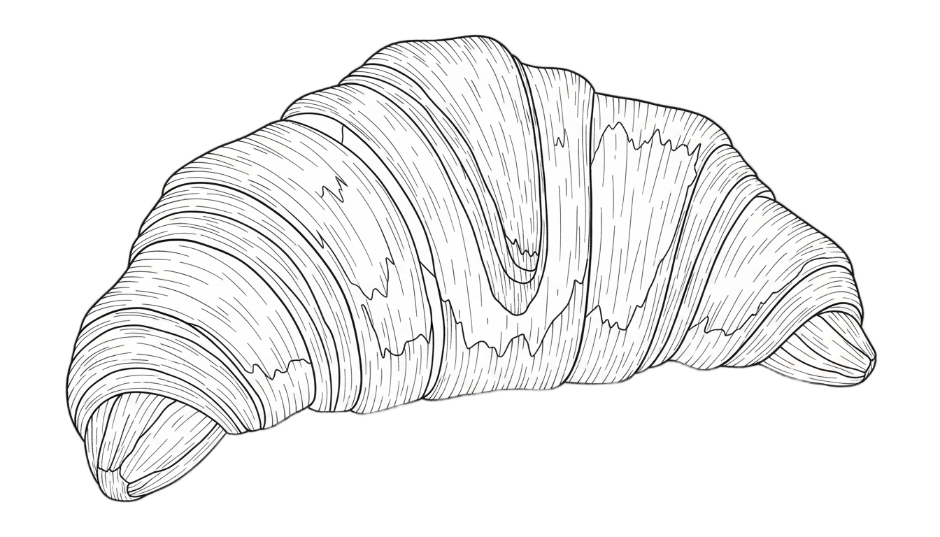 croissant outline png PNG transparent background