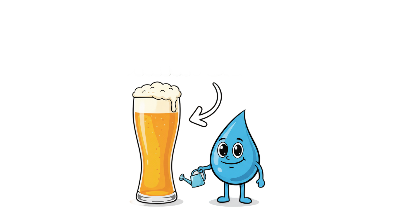 save water drink beer png PNG transparent background