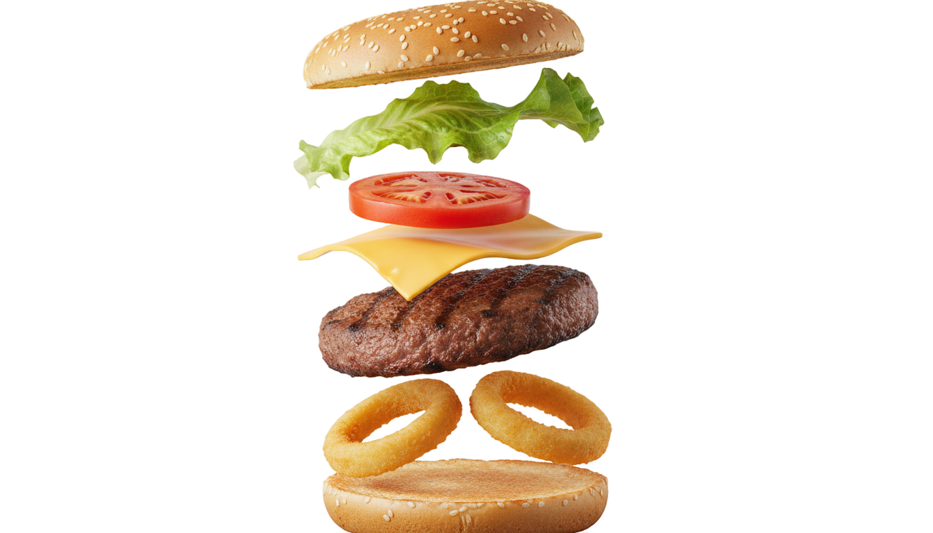 burger ingredients png PNG transparent background