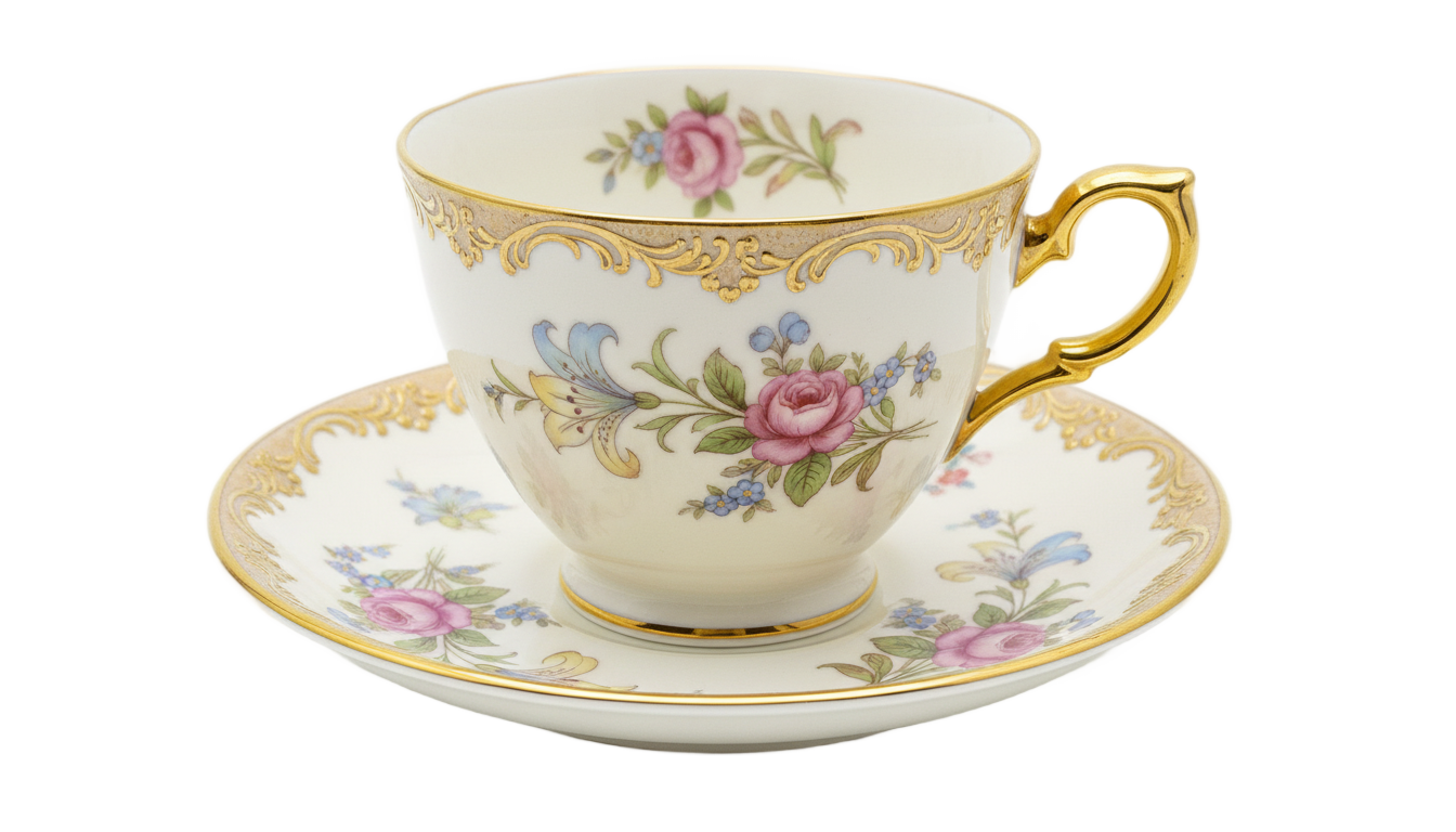 fancy tea cup png PNG transparent background
