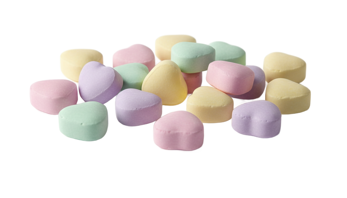 blank candy hearts png PNG transparent background