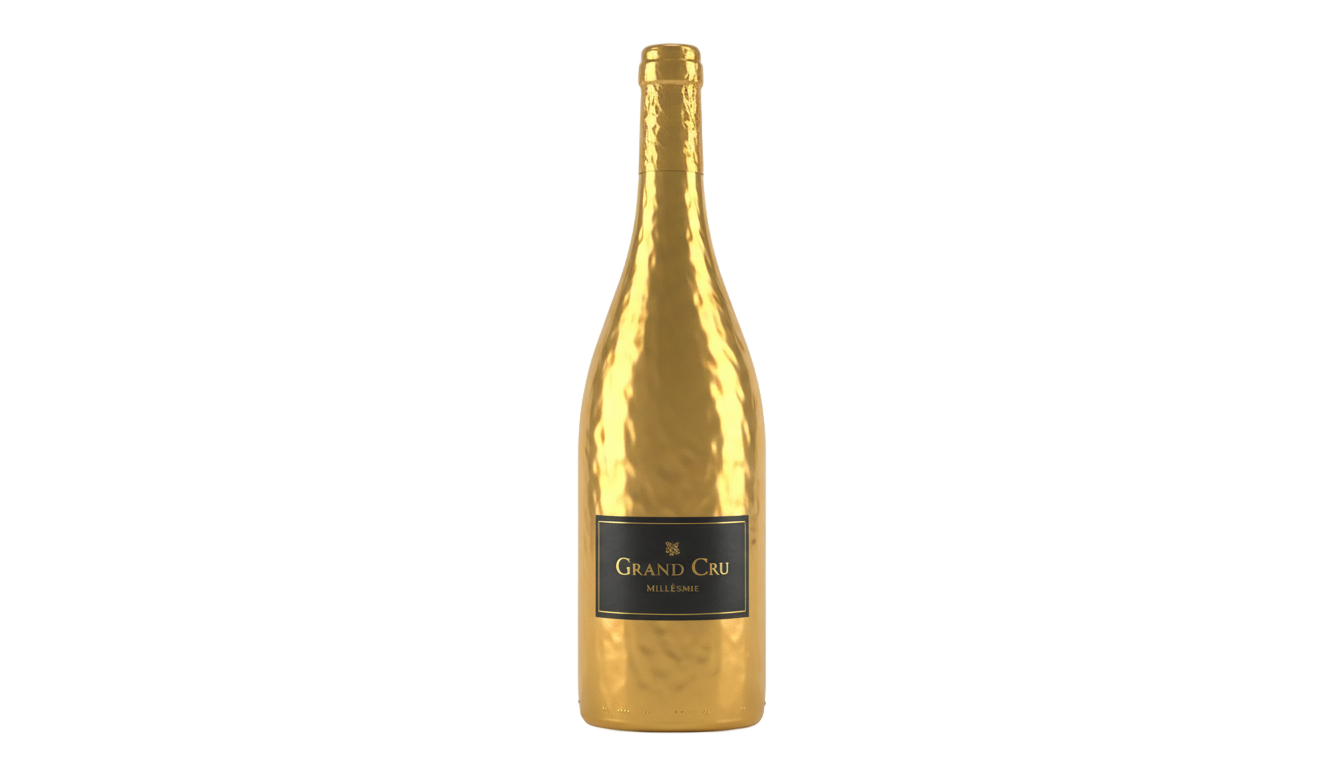 gold wine bottle png PNG transparent background