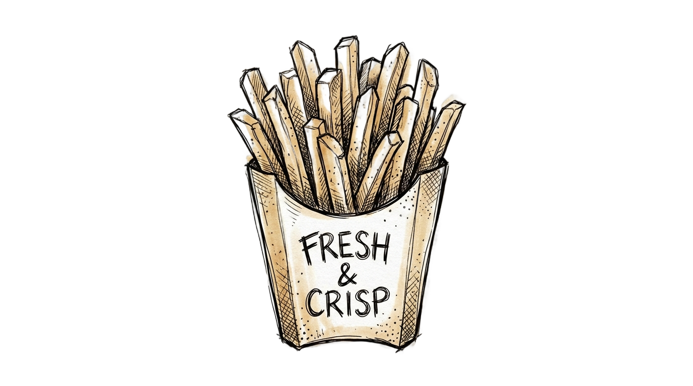french fries sketch png PNG transparent background