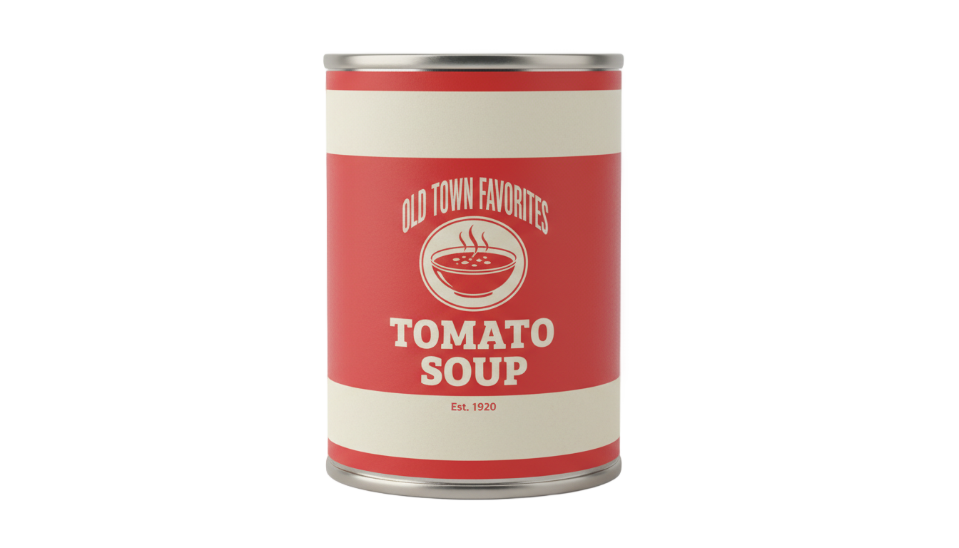 campbell's soup can png PNG transparent background