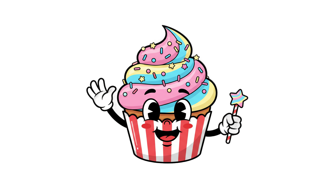 cupcake animado png PNG transparent background