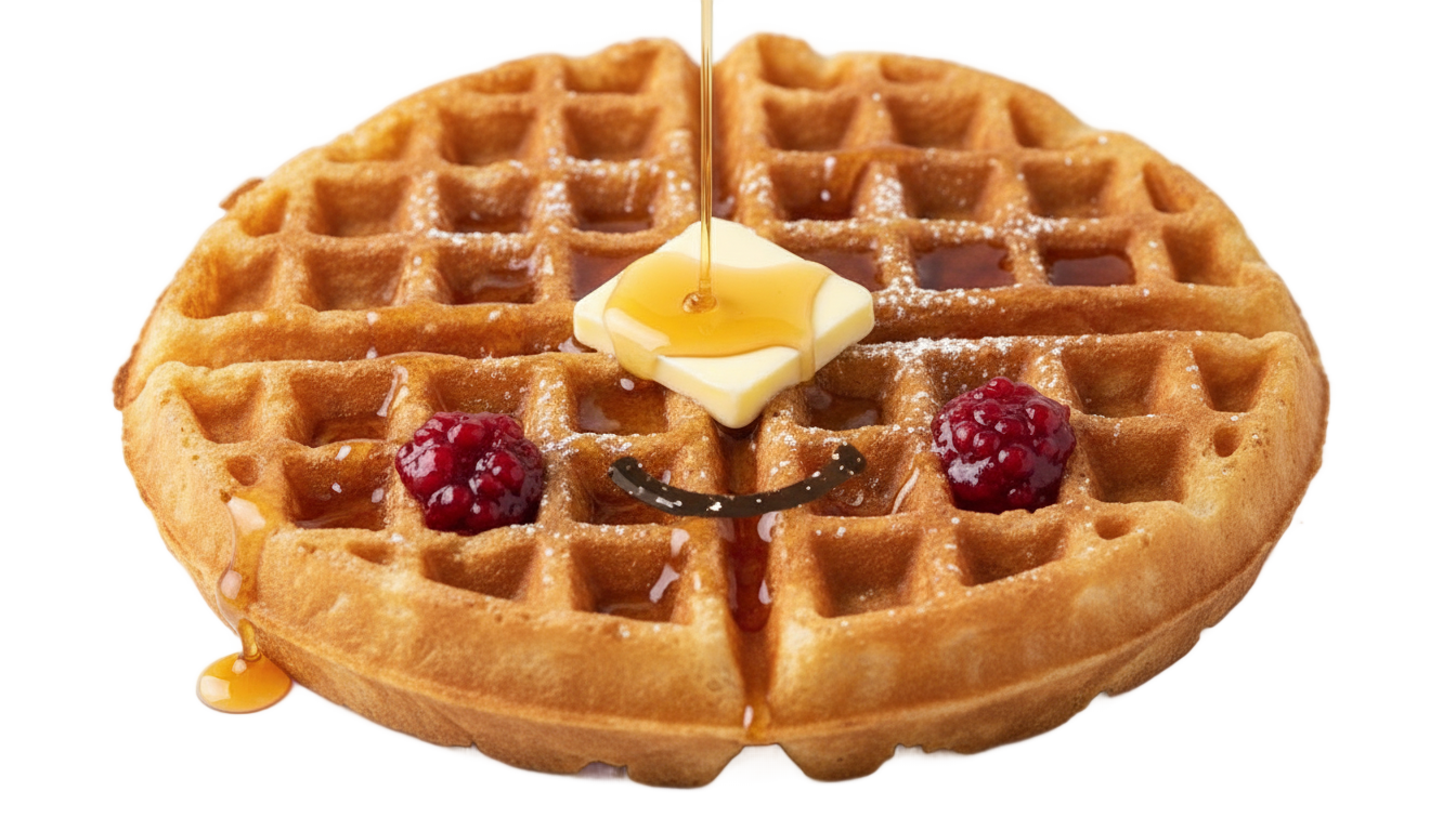 cute waffle png PNG transparent background