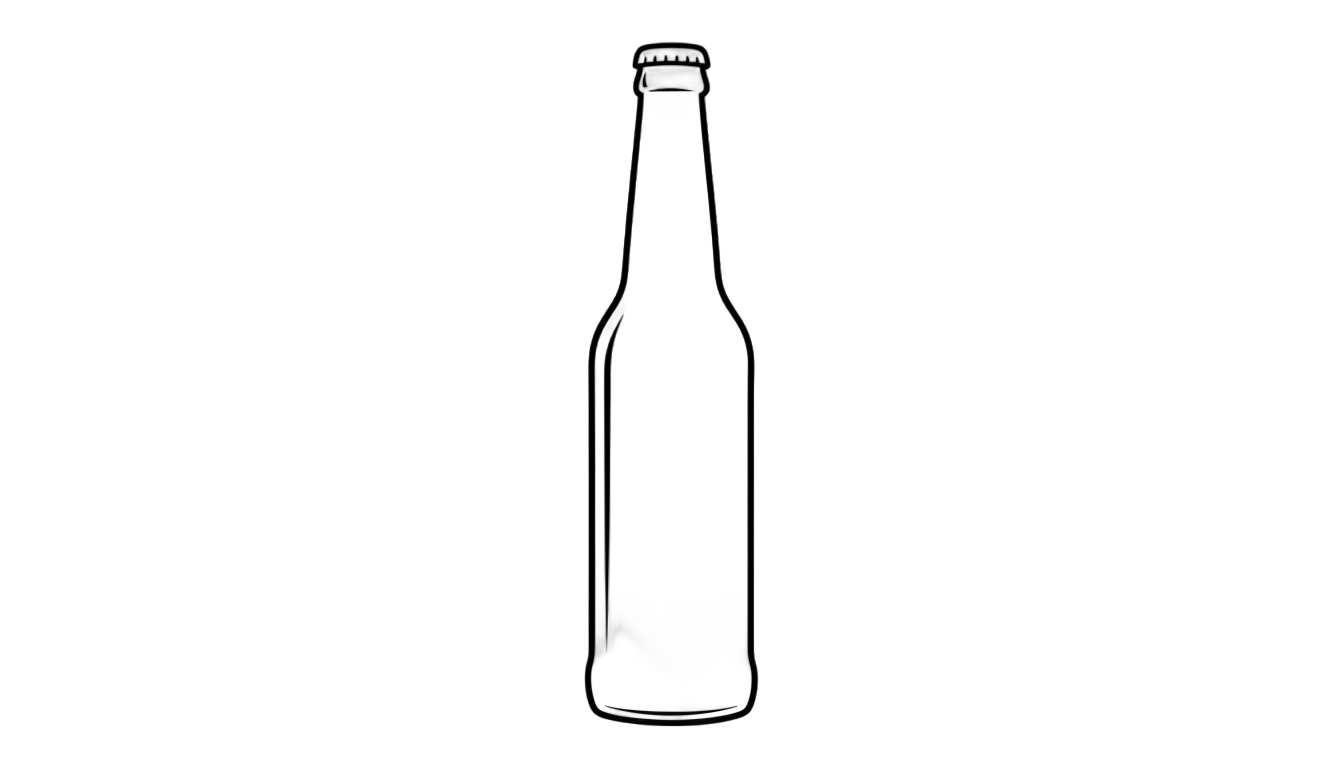 beer bottle outline png PNG transparent background