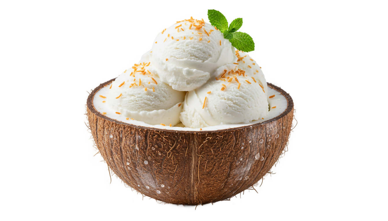 coconut ice cream png PNG transparent background