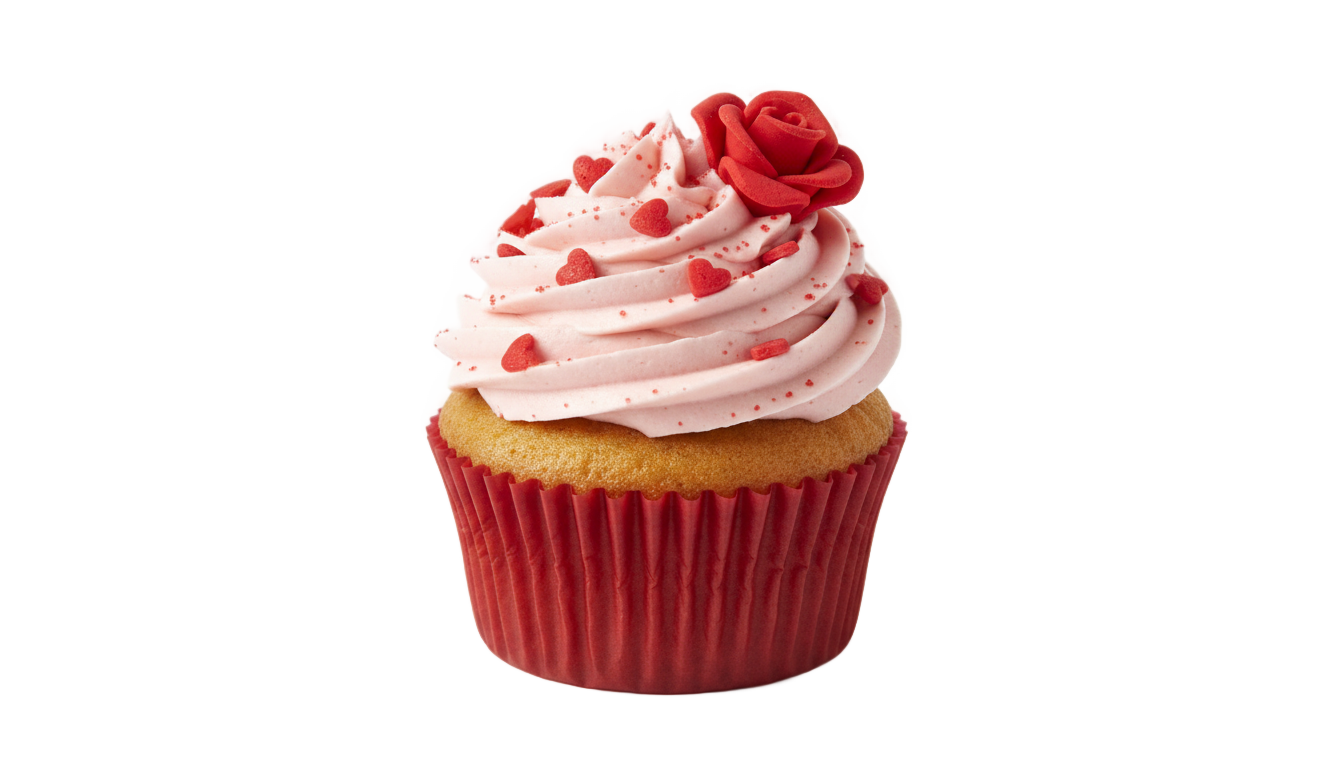 valentine cupcake png PNG transparent background