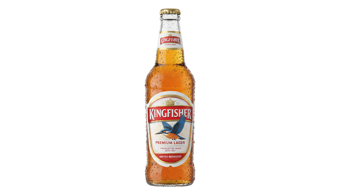 kingfisher beer bottle png PNG transparent background