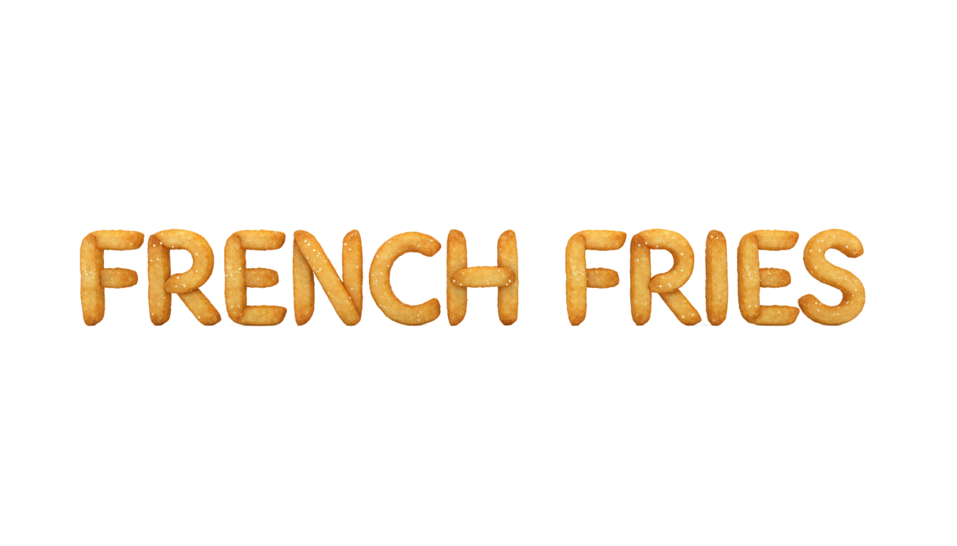 french fries text png PNG transparent background