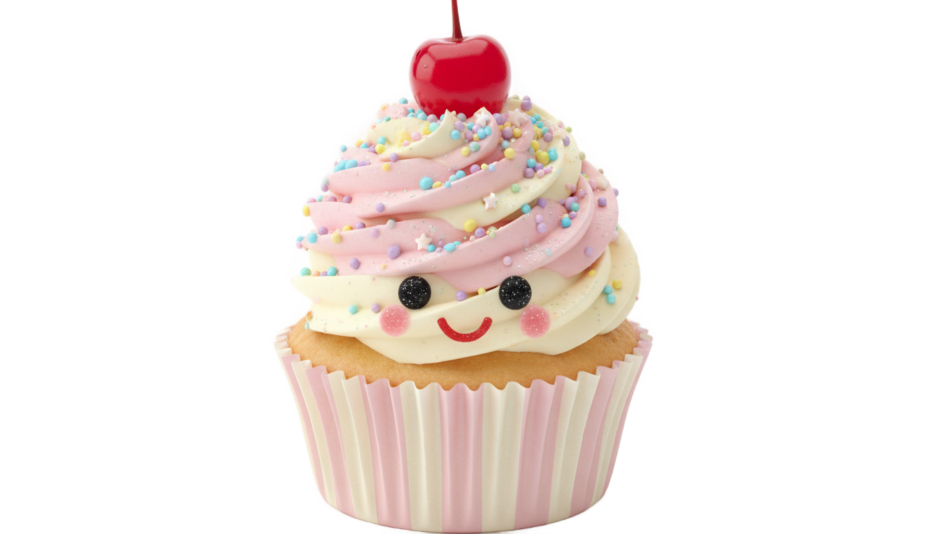 cupcake kawaii png PNG transparent background