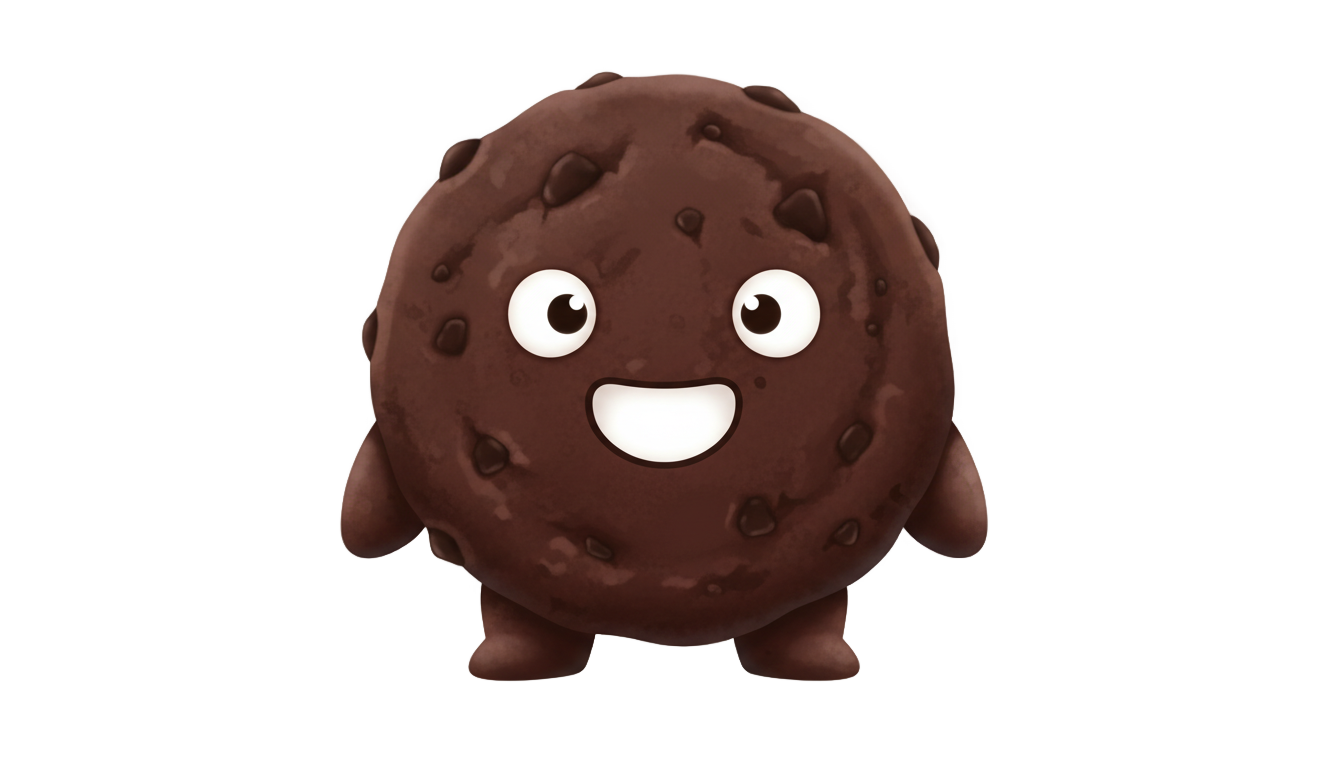 dark choco cookie png PNG transparent background