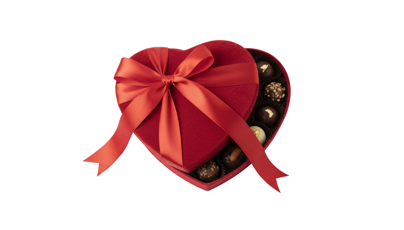valentine chocolate box png PNG transparent background
