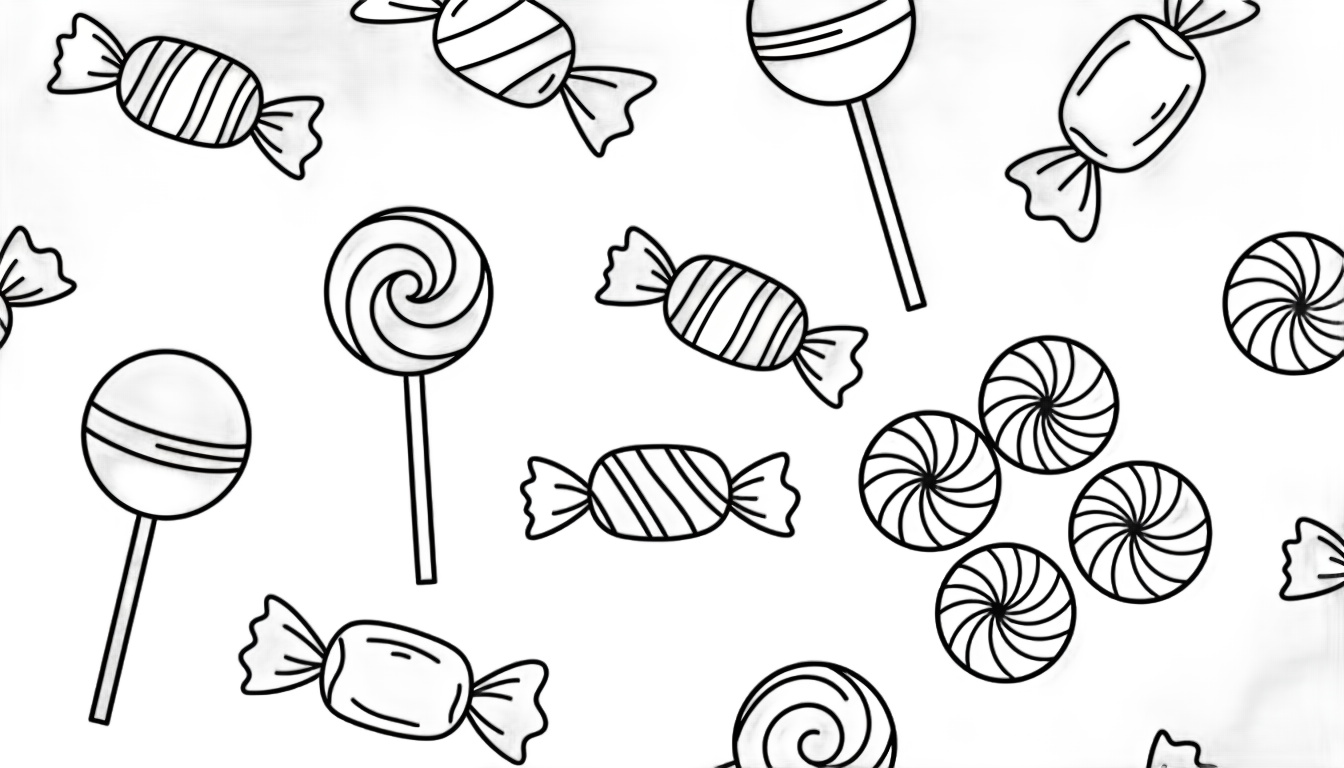 candy clipart black and white png PNG transparent background