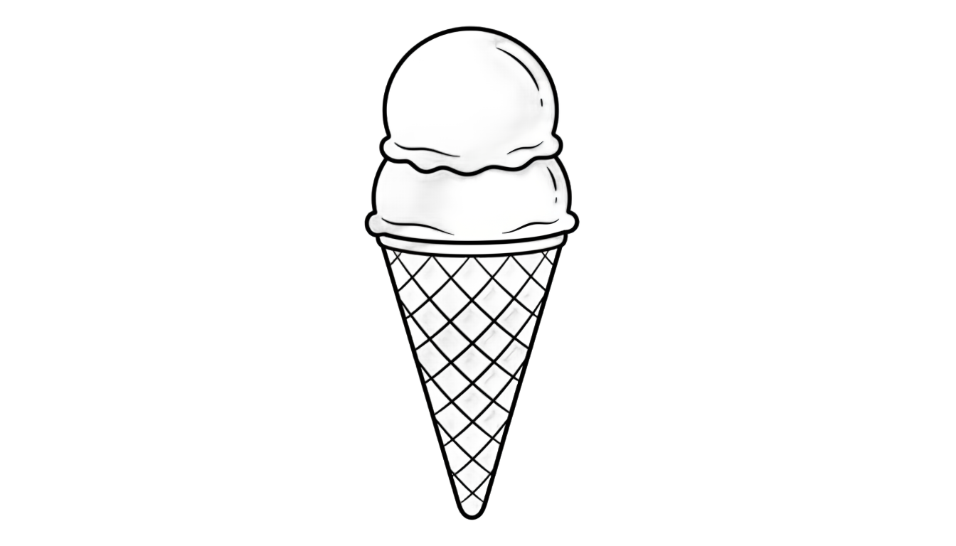 ice cream line art png PNG transparent background