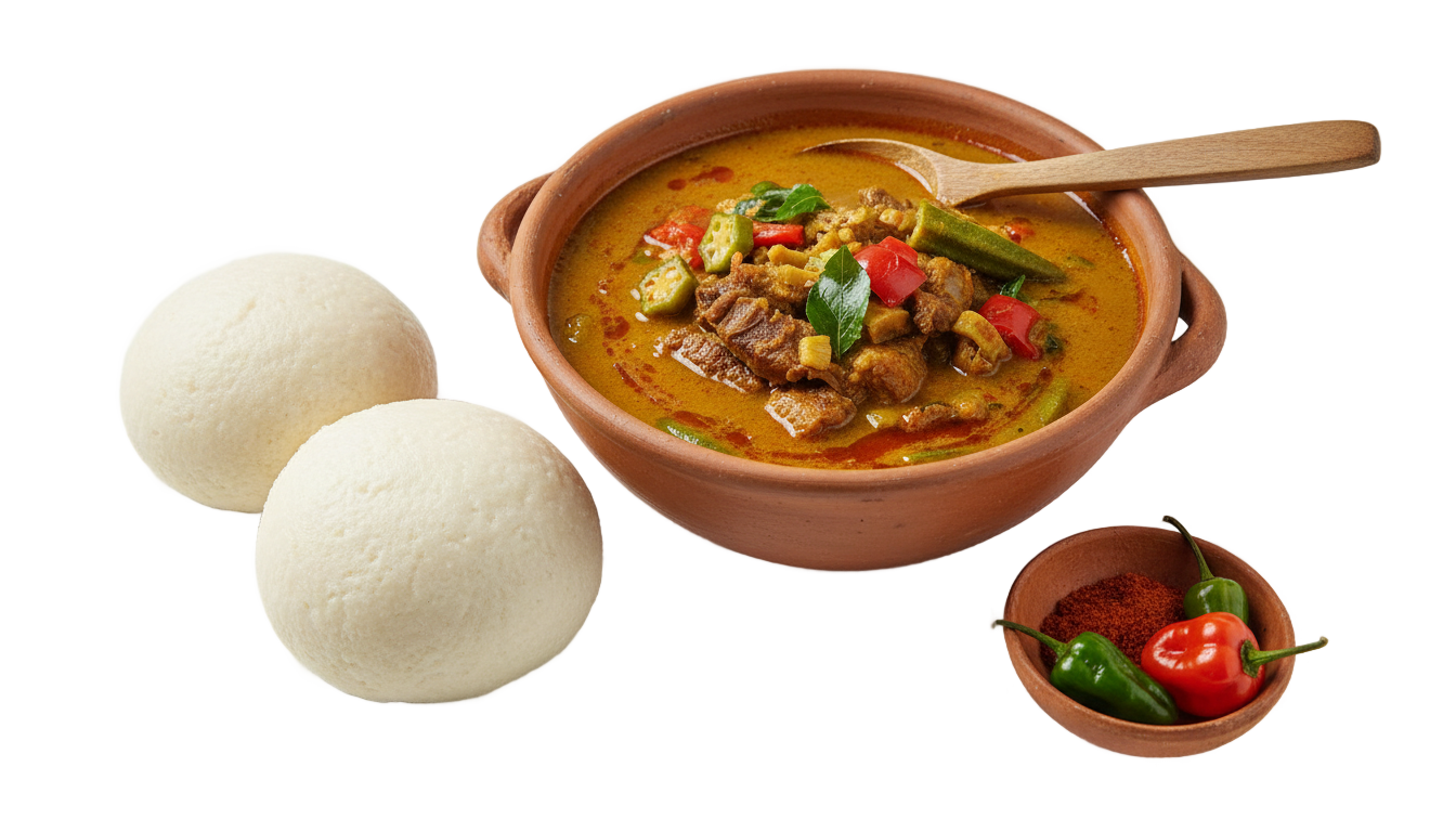 fufu and light soup png PNG transparent background