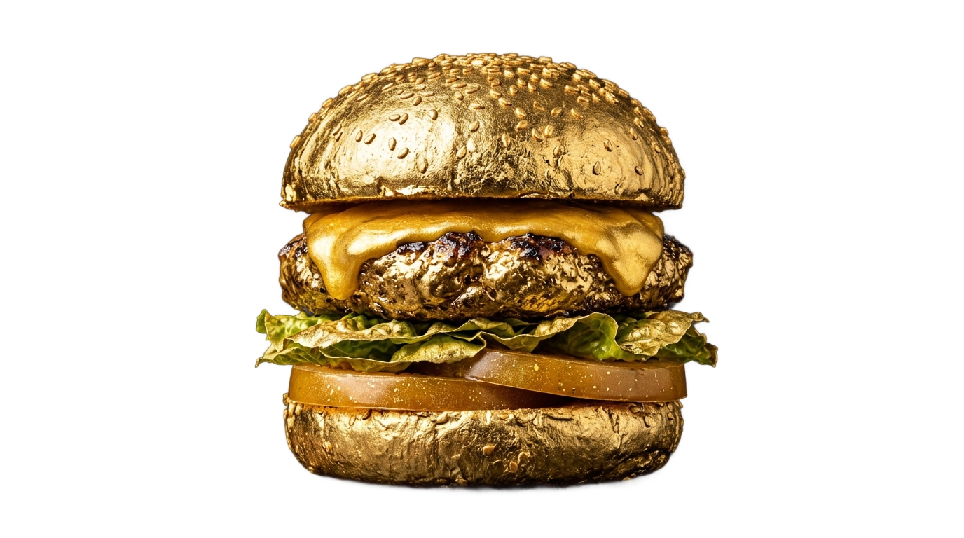 gold burger png PNG transparent background