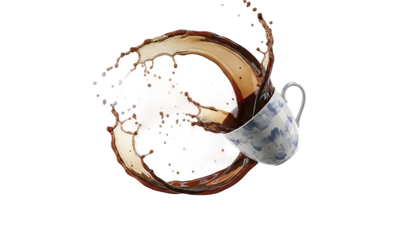 coffee cup splash png PNG transparent background