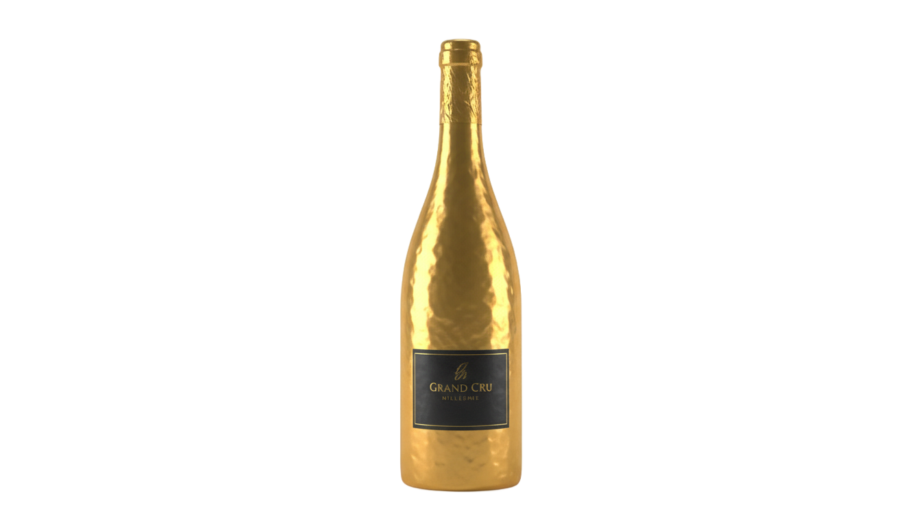 gold wine bottle png PNG transparent background