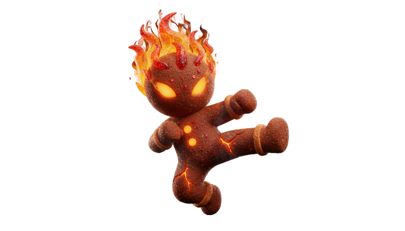 burning spice cookie sprites png PNG transparent background