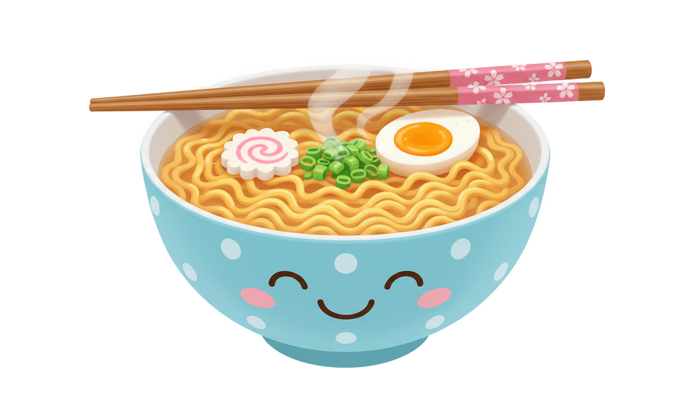 ramen kawaii png PNG transparent background