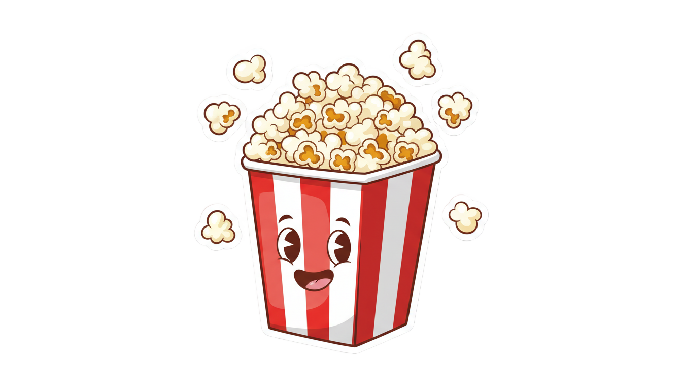 popcorn sticker png PNG transparent background