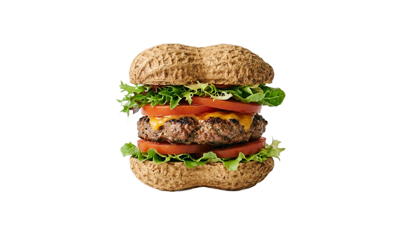 peanut burger png PNG transparent background